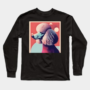 70s Poodle Vibes: Pastel Pup Parade Long Sleeve T-Shirt